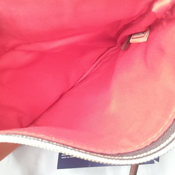 Dooney & Bourke Nylon Double Zip Crossbody Bag Coral Small Size - Picture 8 of 9